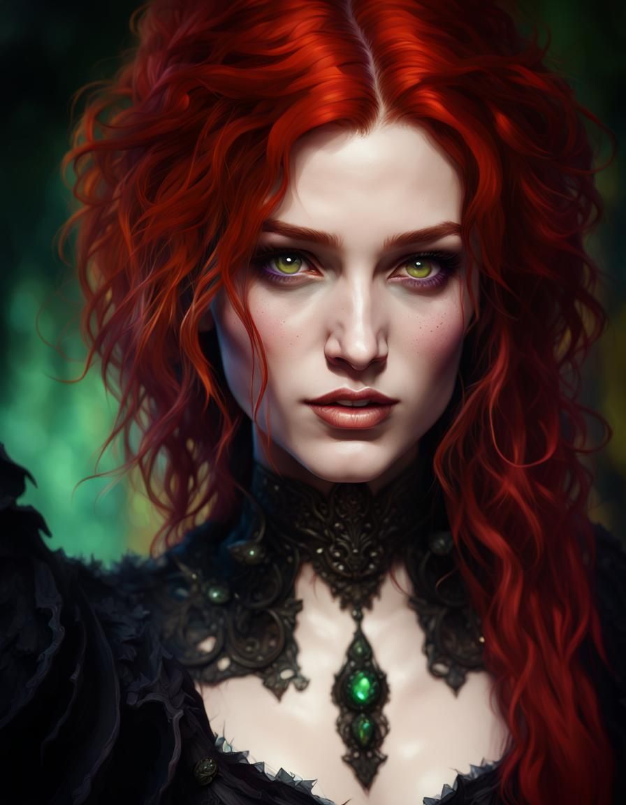 Dark Fantasy Portrait with Dynamic Lighting
