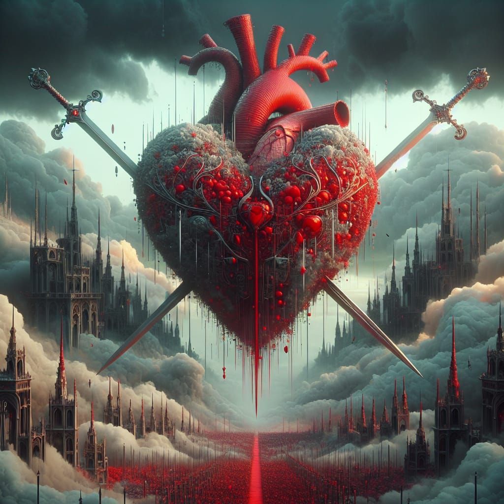 Sword through heart