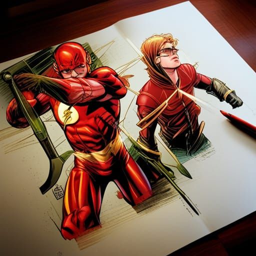 Flash and Green Arrow: Comic Book Art