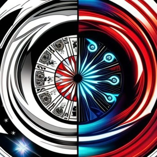 Anime Key Visual of Opposites in Harmony