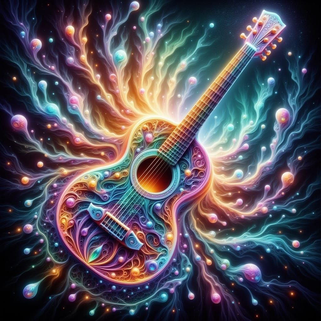 Colorful Musical Instruments - Guitar