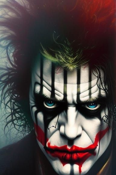 Joker Portrait in Maximalist Style