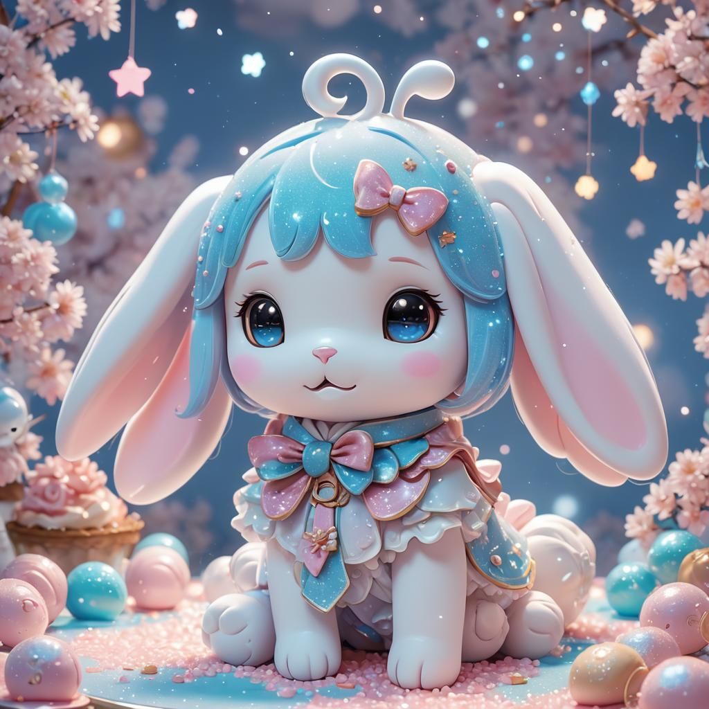 Cinnamoroll in Pastel Colors: 3D Anime Art