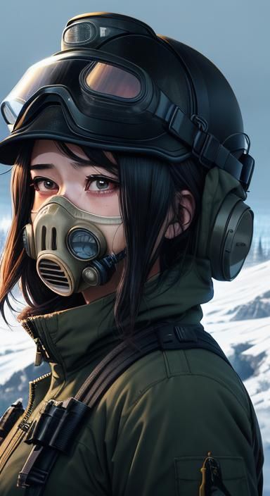 Post-Apocalyptic Survivor in Anime Style