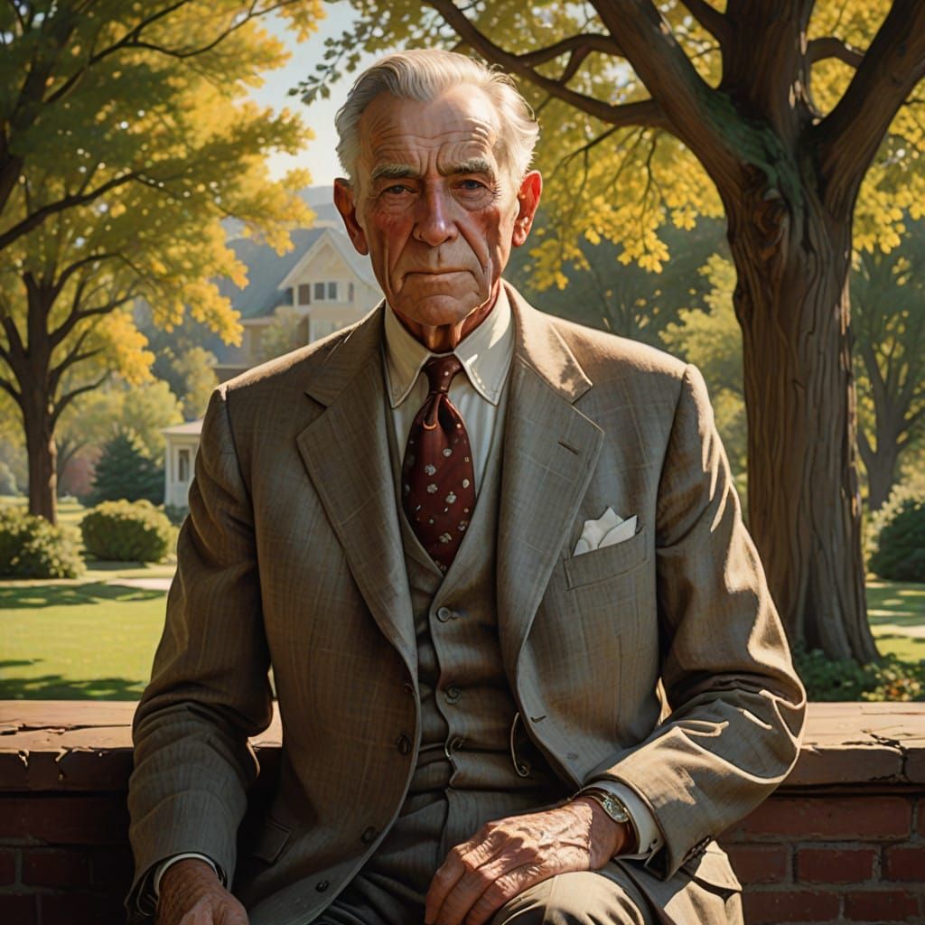 Vintage American Gentleman in Classic Attire