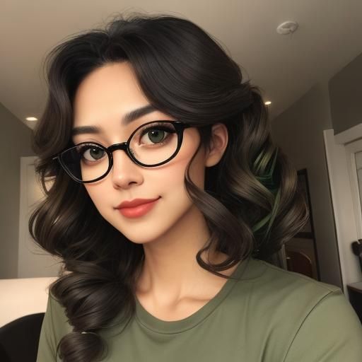 German Software Developer with Curls and Glasses