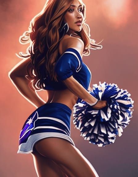 Detailed Portrait of a Dallas Cowboys Cheerleader