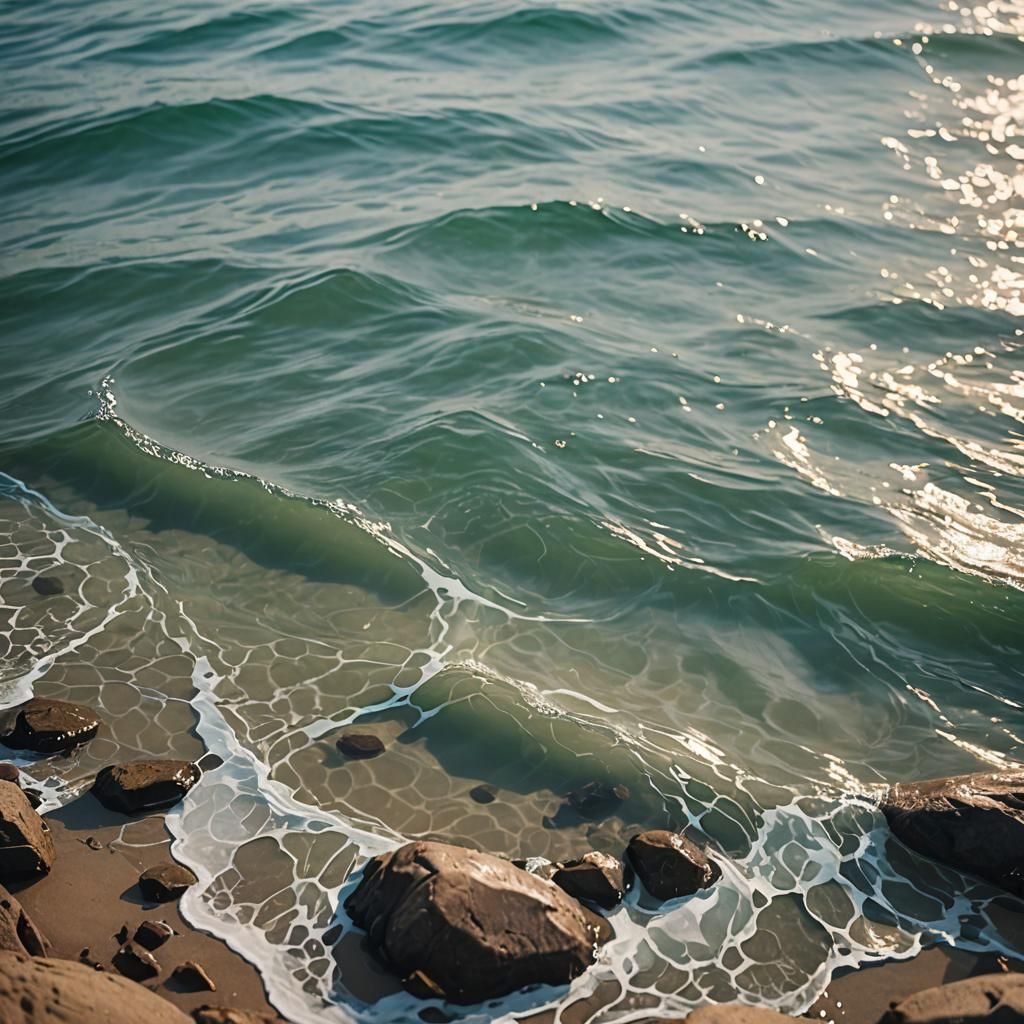 Calm Ocean Water Captured with Bokeh