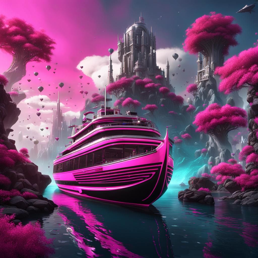 Utopian Ferry: Advanced Tech in Paradise