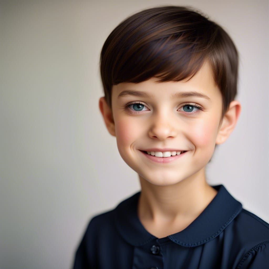 Portrait of a Smiling German Girl