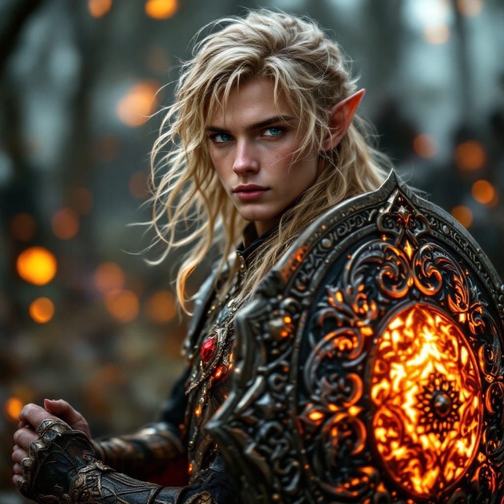 Ethereal Warrior in Ornate Armor