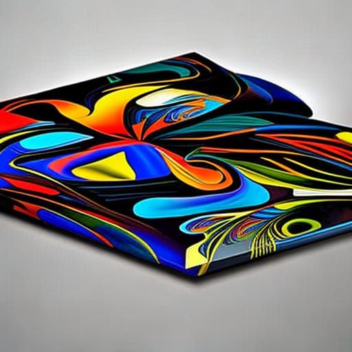 Fractal Surrealist Portrait in Triadic Colors