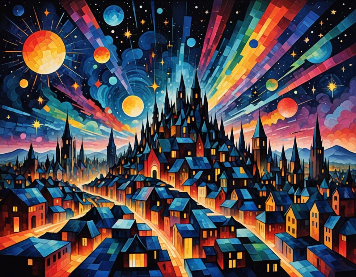 Mideaval Village Build Upon a Hill