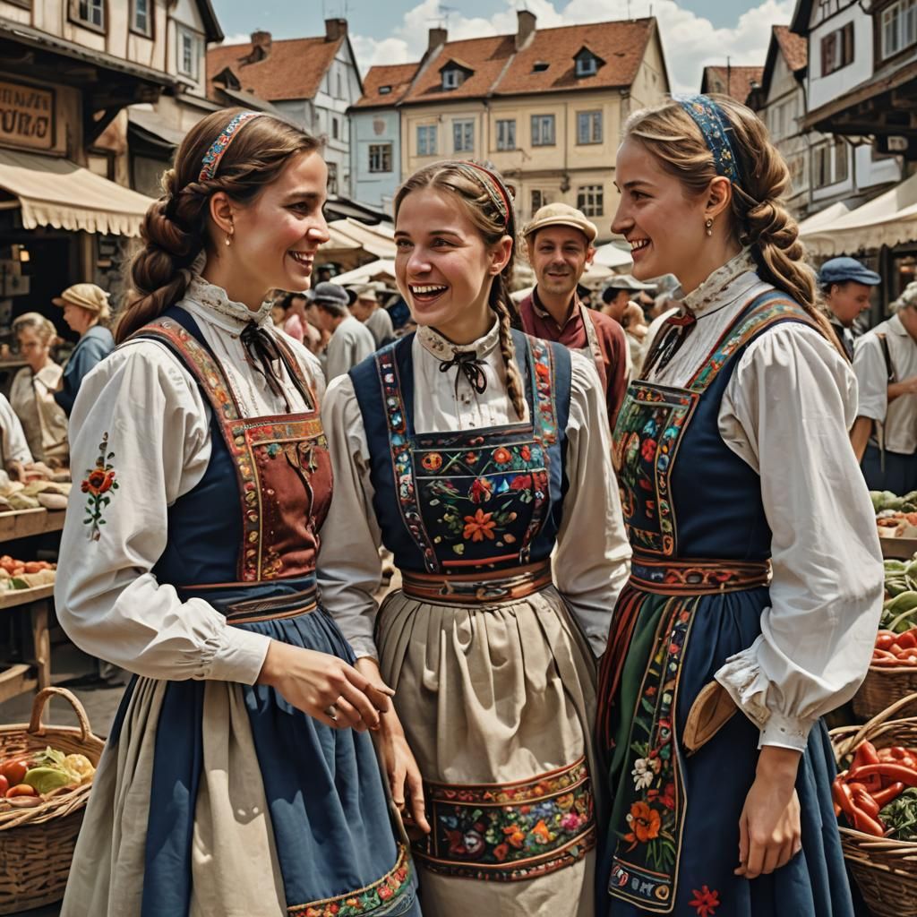 Futuristic Folklore: Women at the Market