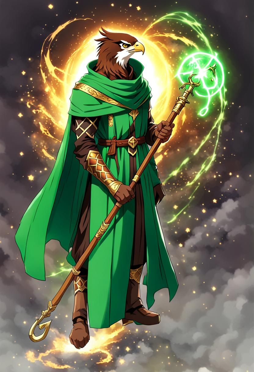 Anime Style Abraxas, God of Magic and Heavens