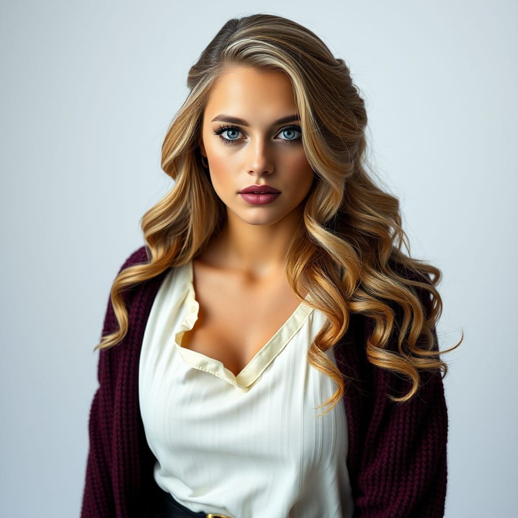 Ethereal Portrait of a Swedish Beauty in Vintage Film Style