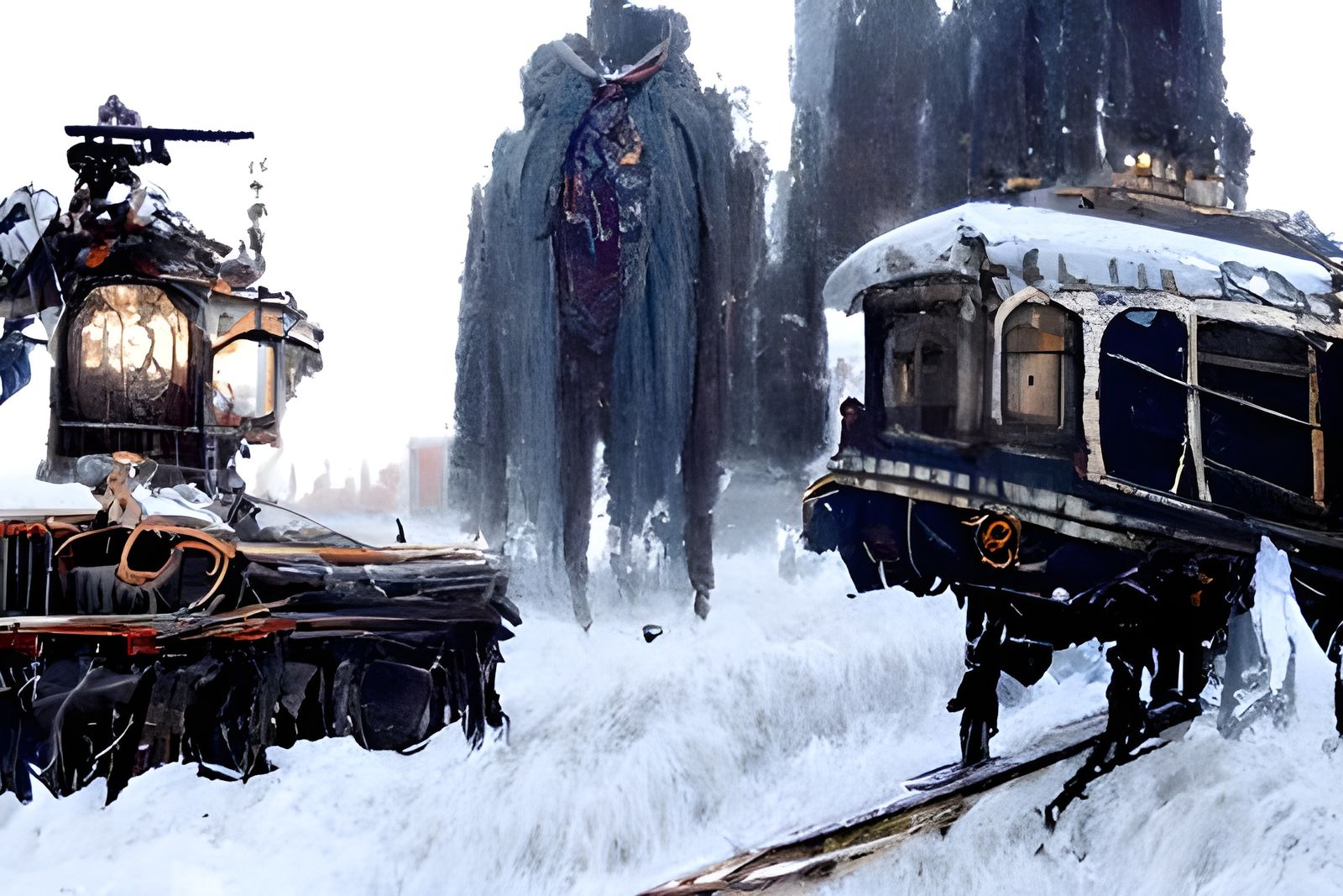 Ghost Train in Post-Apocalyptic London, Digital Painting
