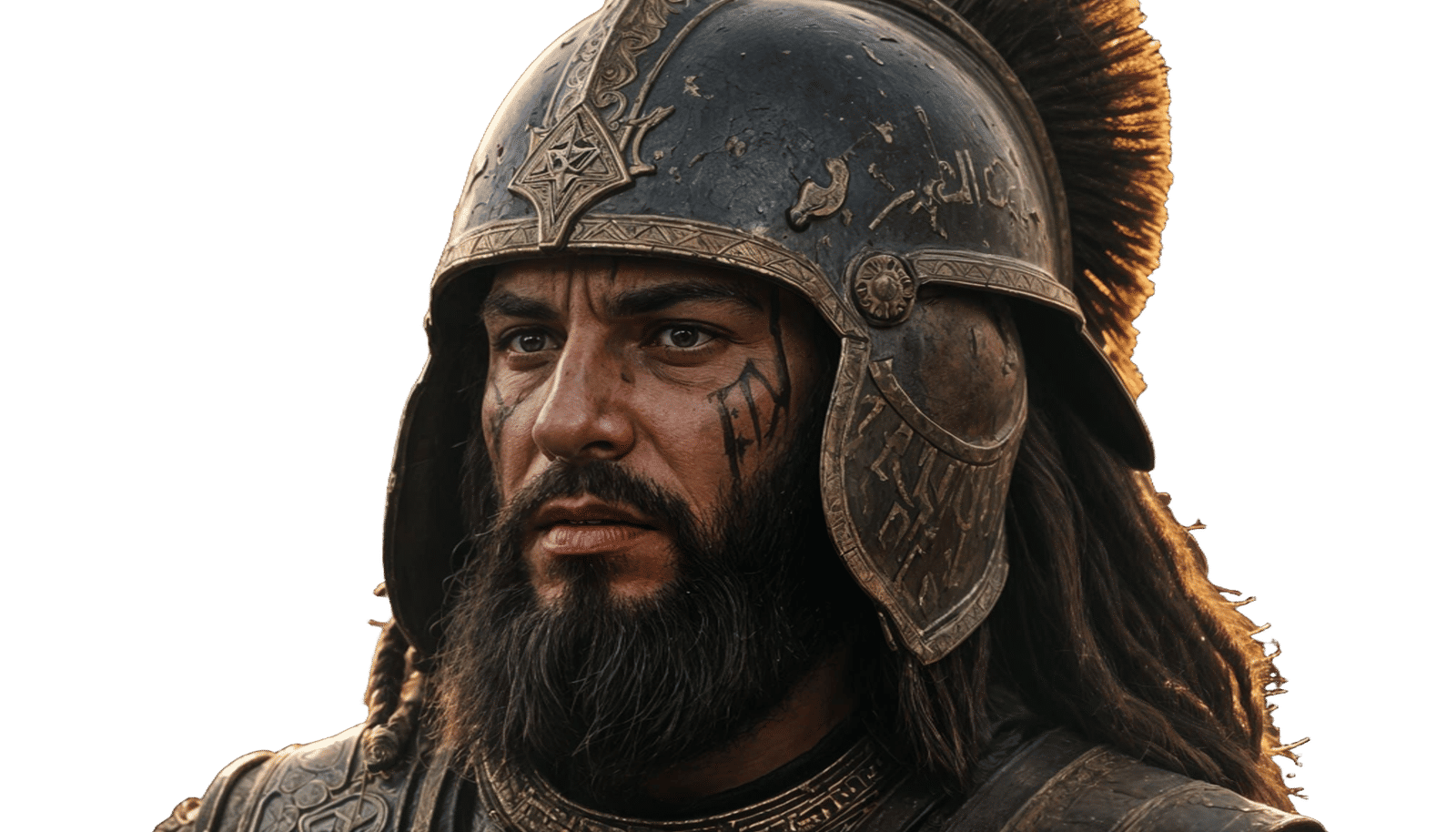 Israelite General Portrait in Detailed Matte Painting Style