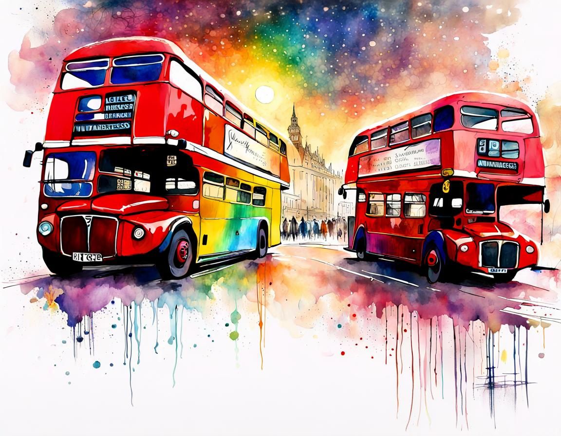 AEC Routemaster Oldtimer - Double decker buses from the 1950s...