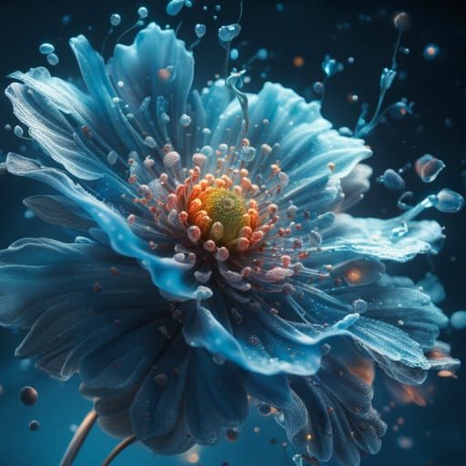 Simple Blue Abstract AI-Generated Image