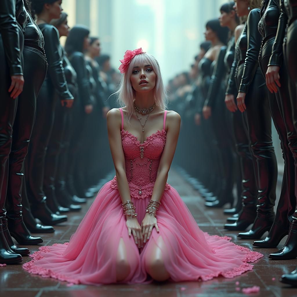 Sissy in Pink Frocks in Hamburg, Digital Art