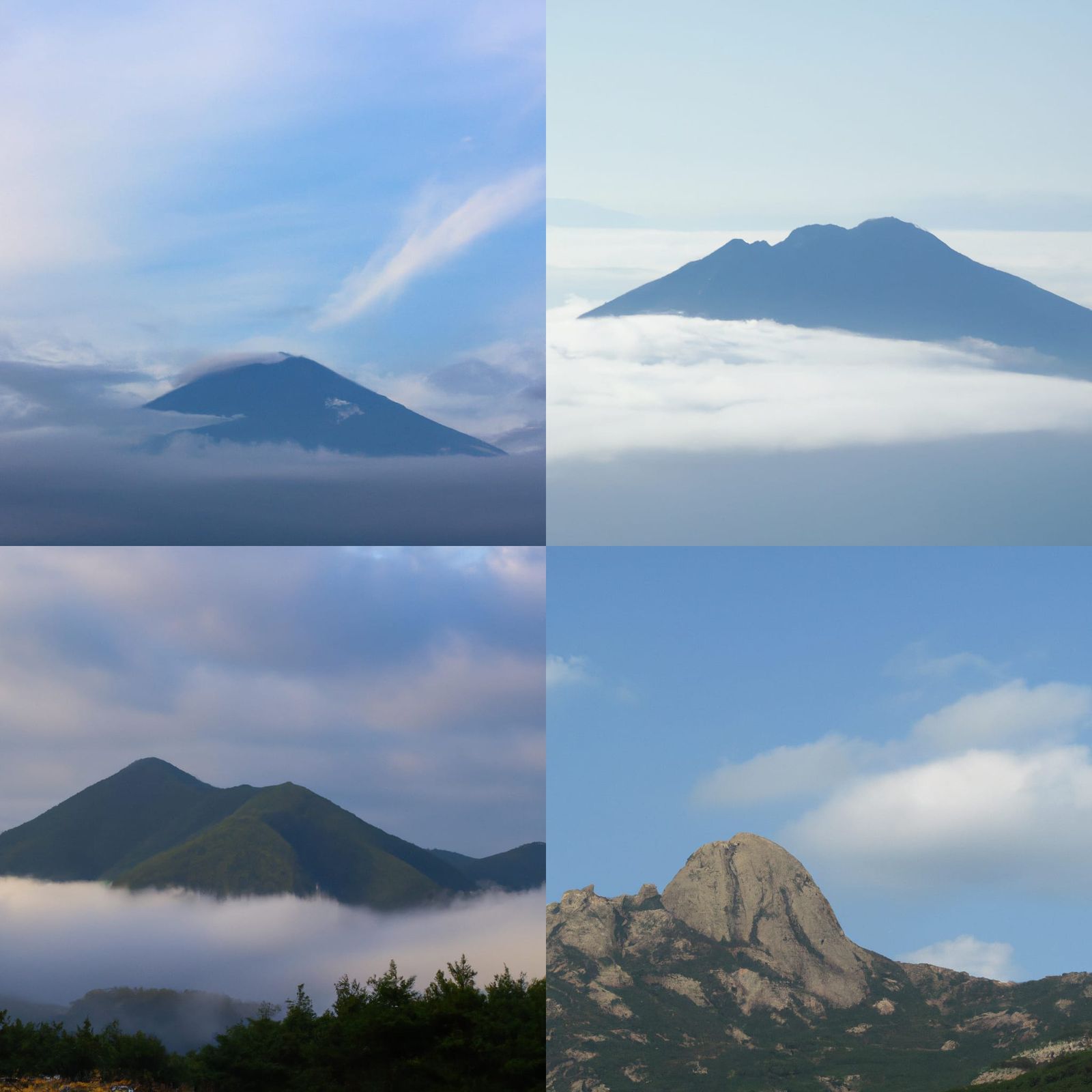 Surreal Mountain Floating in Sky