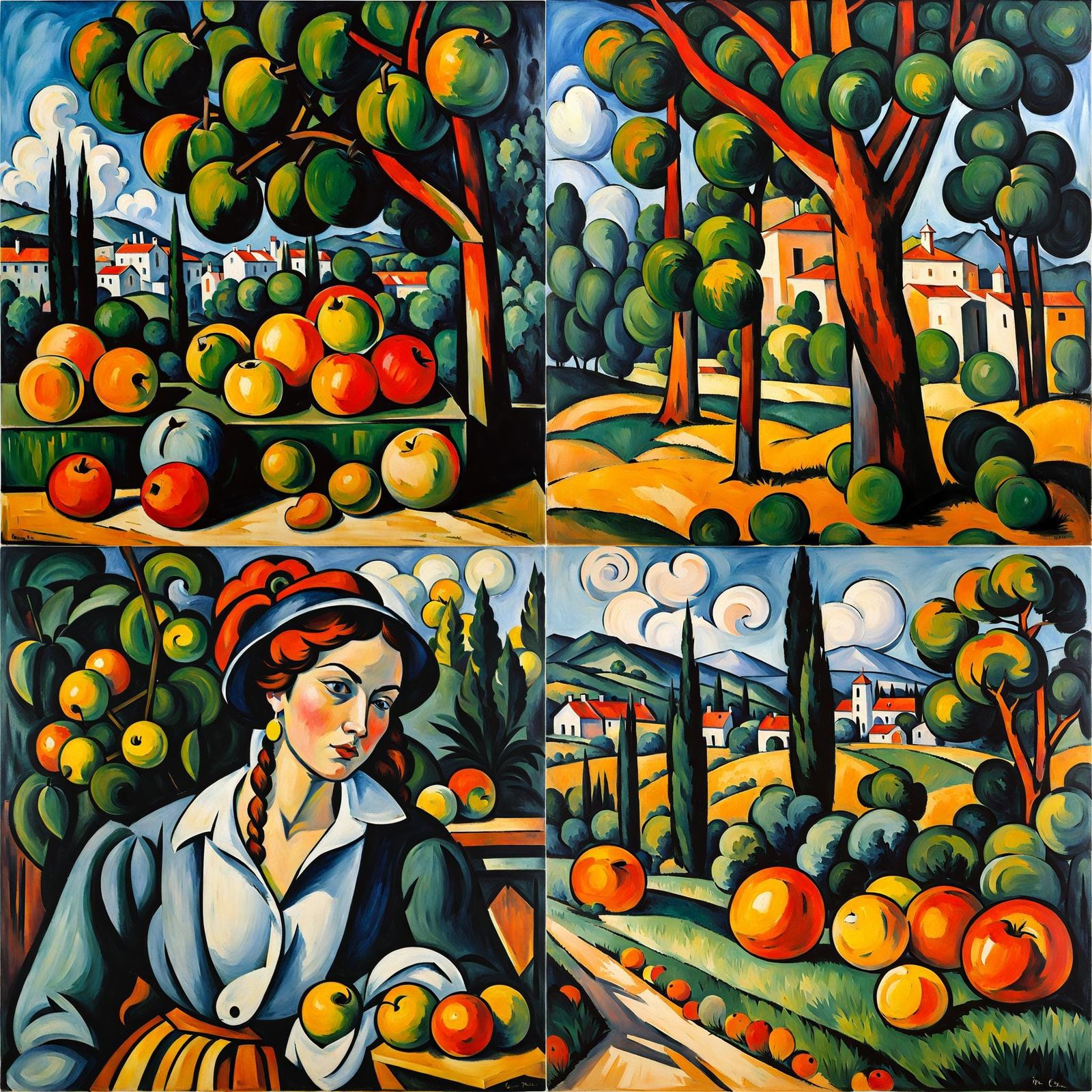 Post-Impressionist Still Life in Cézanne Style