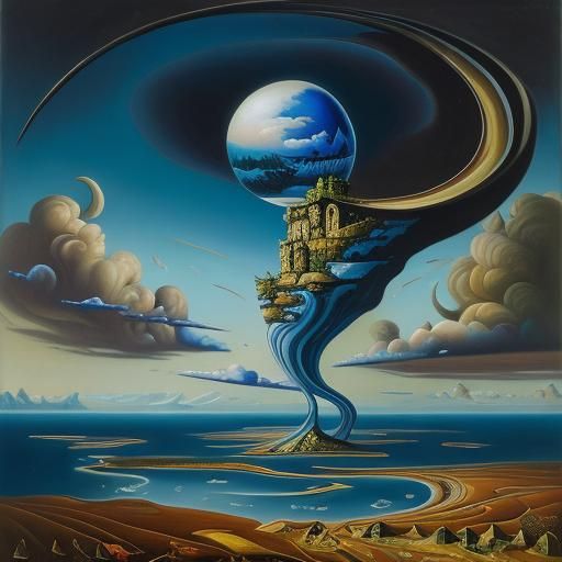 Surreal Hope Emerges on Stormy Day, Dali Style