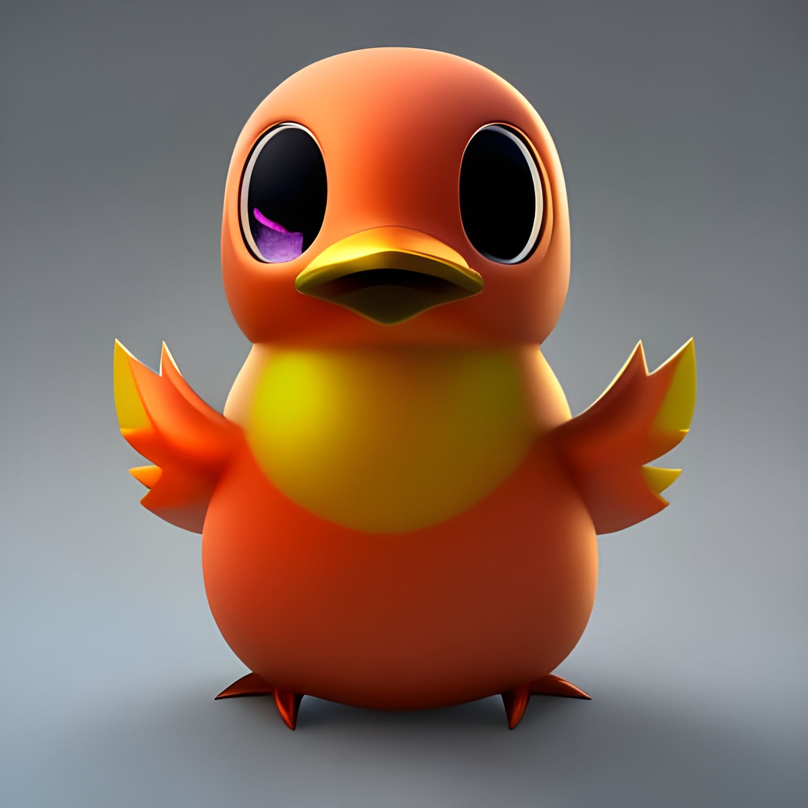Cute Pokémon Duck in Pixar Style