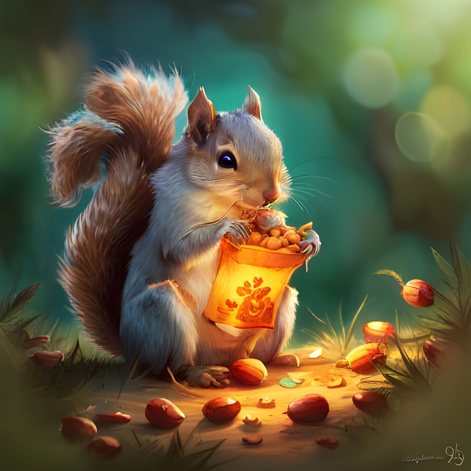 Squirrel with Nuts