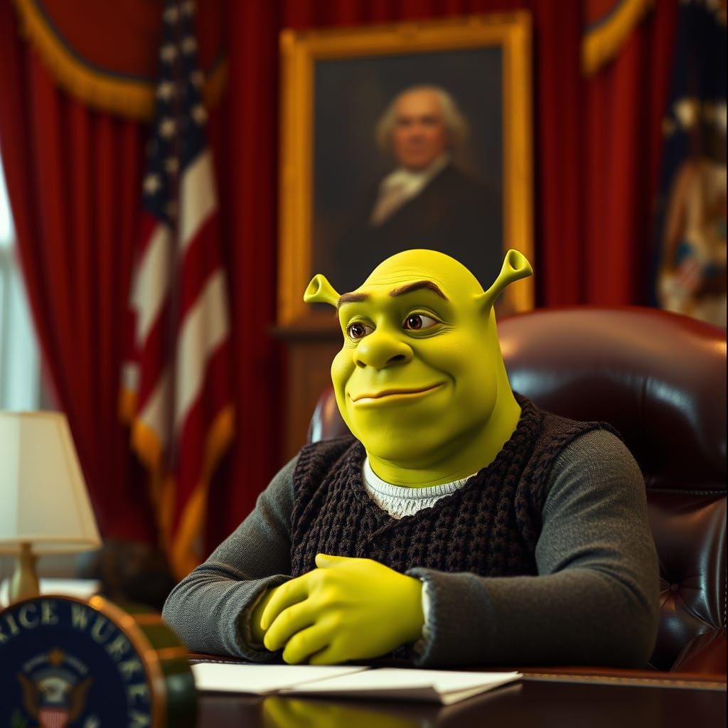 Shrek in Cinematic Presidential Splendor