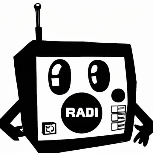 Emoji Black and White Radio Shack Illustration