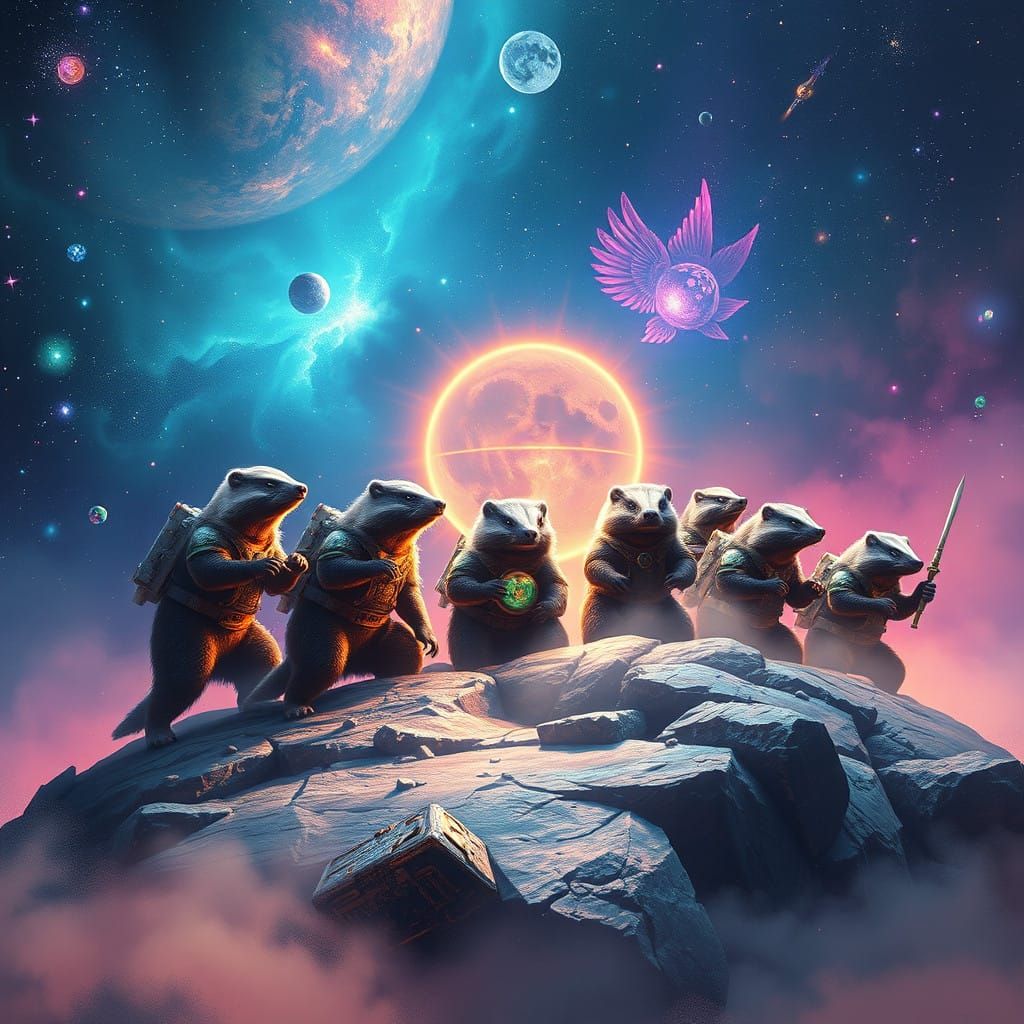 Galactic Badgers Prepare for Cosmic Battle in Celestial Armo...