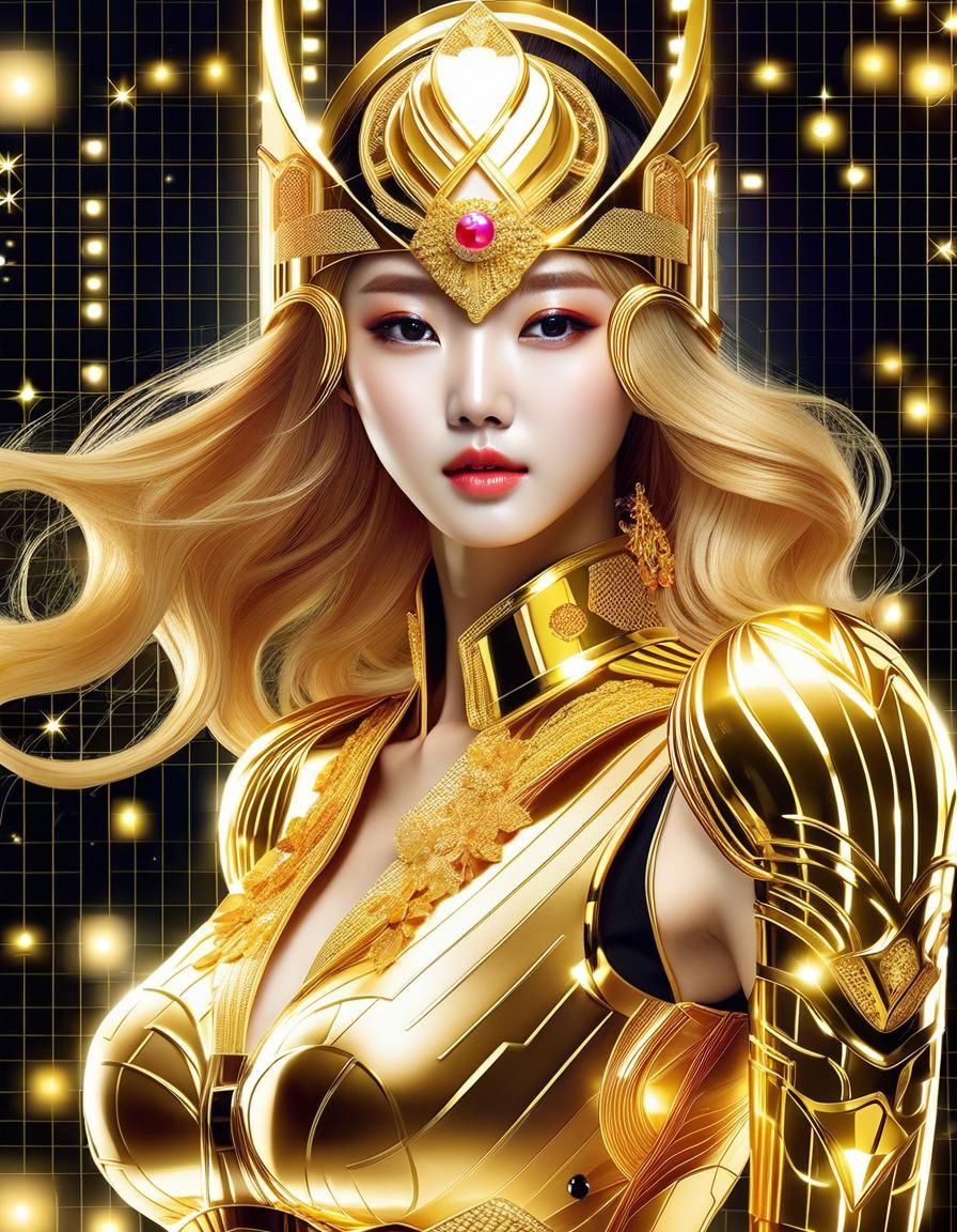 Beautiful Korean K-Pop Idol in Binary Code Dream