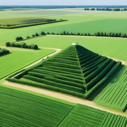 Massive Hay Maze with Scarecrows and Trees