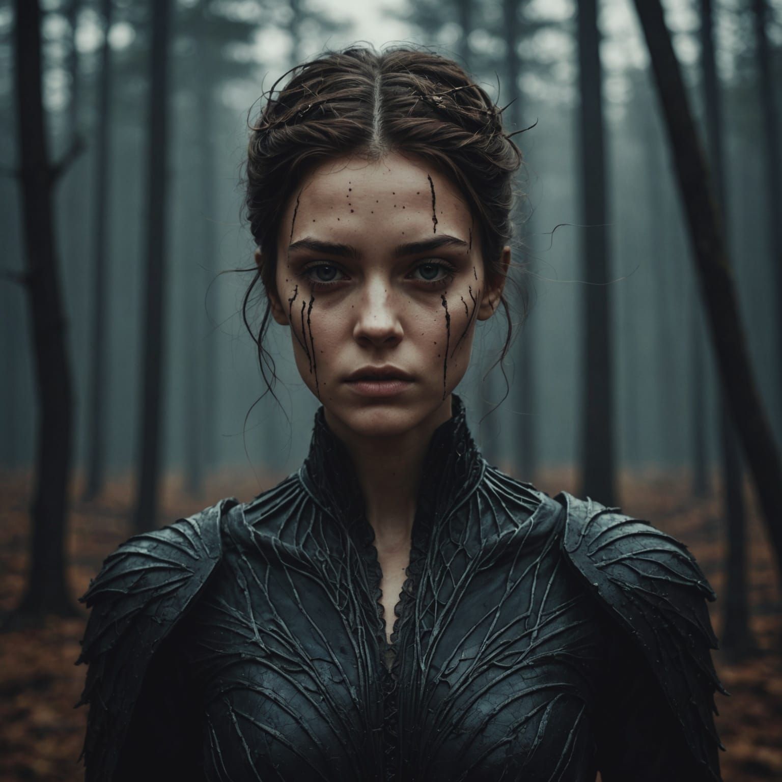 Grimdark Image in Dark Atmospheric Style