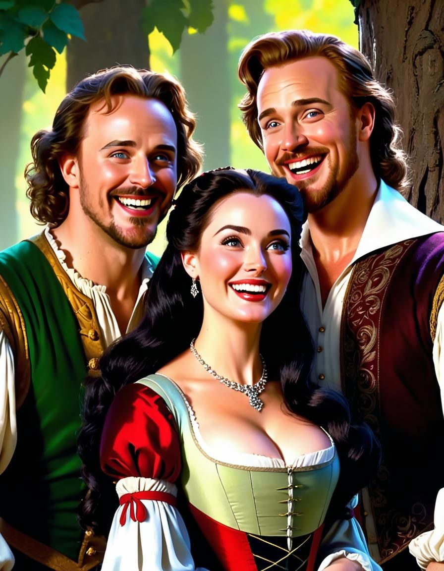 Bard and Princesses: A Storybook Illustration