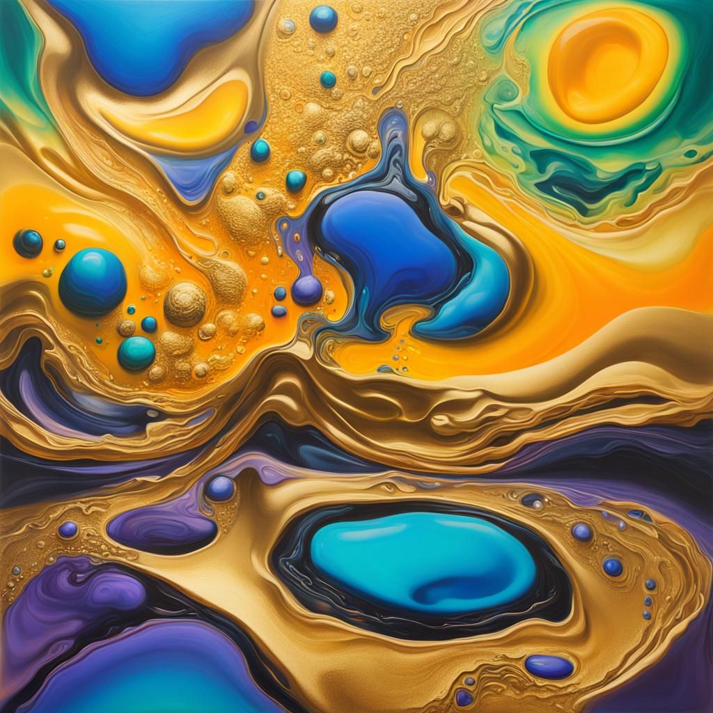 Surreal Gastrotrich in Vivid, Glowing Colors