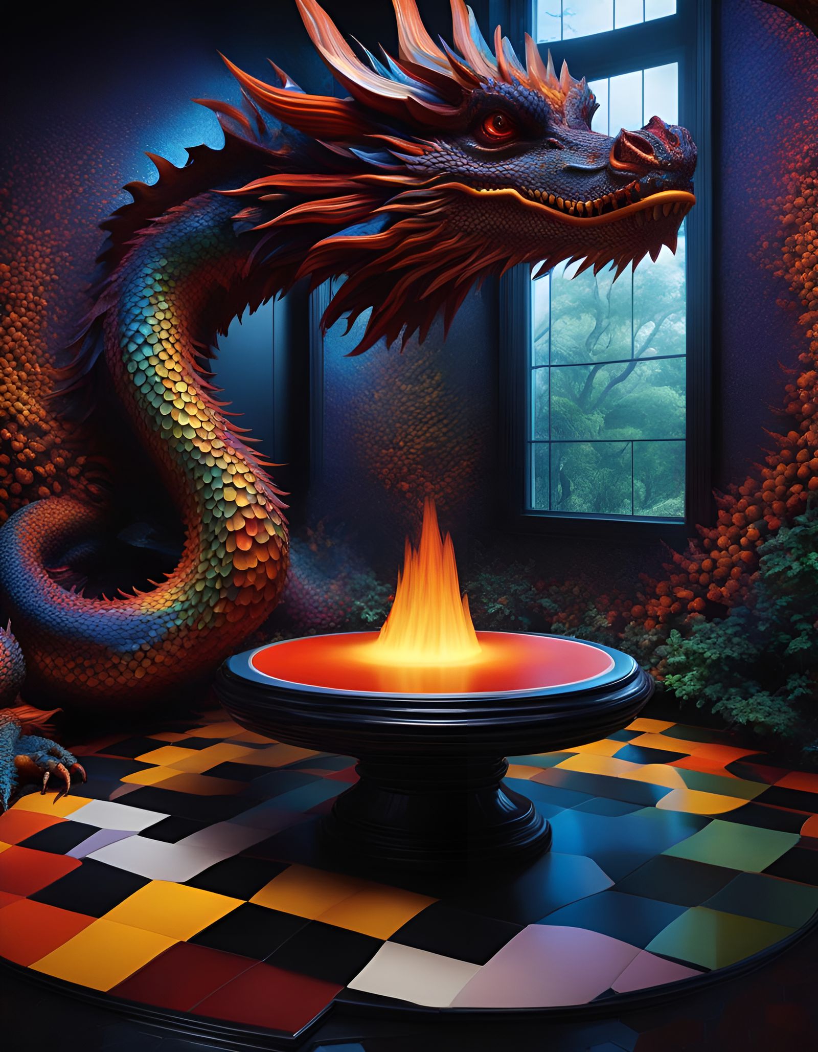 Mystical Creature Optical Illusion in 3D HD