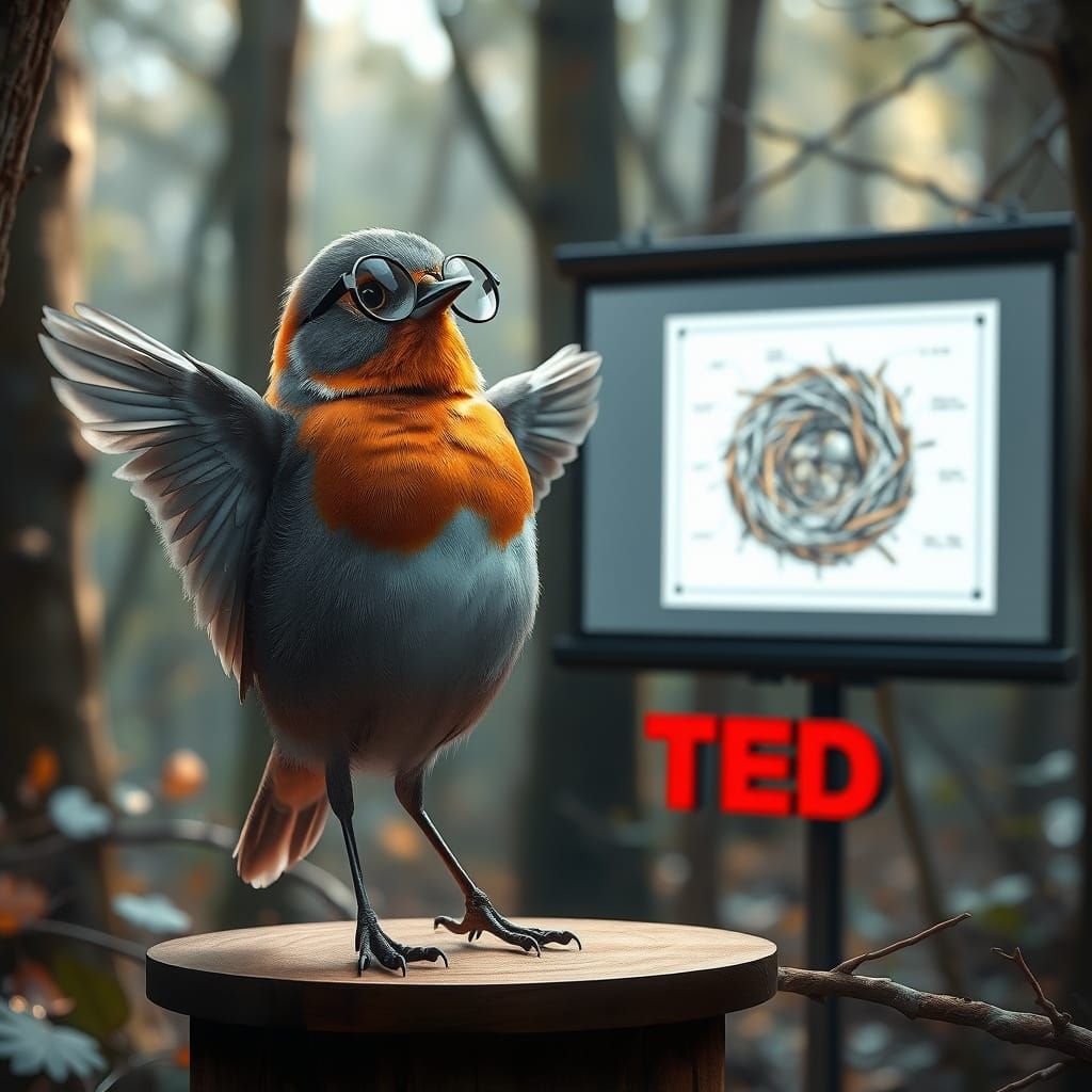Robin's TED Talk: Nest Building in Hyperreal Forest