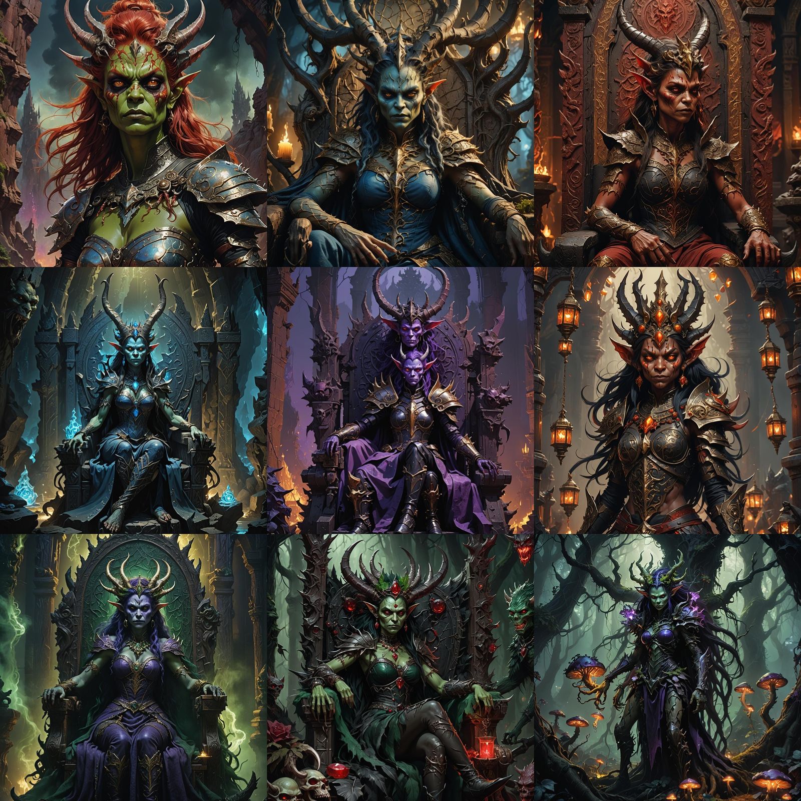 Detailed Female Goblin Demon Princess Art