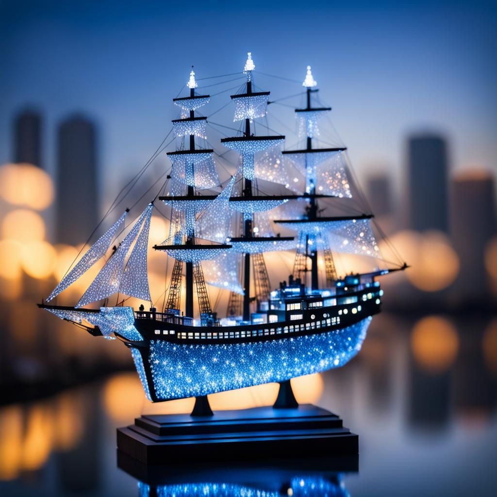 Crystal Ship in Professional Photography Style