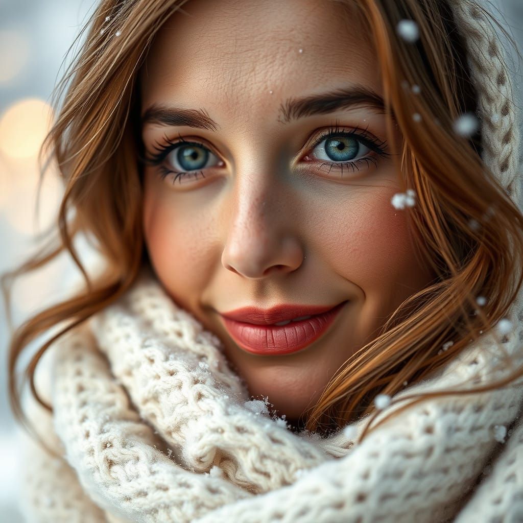 Serene Christmas Beauty in Soft Focus