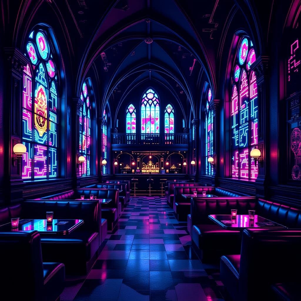 Abandoned Church Becomes High-Tech Retro Burger Restaurant