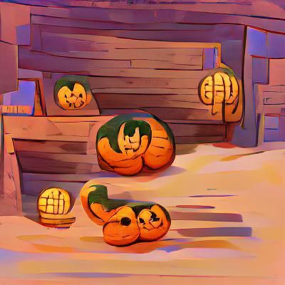 AI-Generated Pumpkins in an Autumnal Style