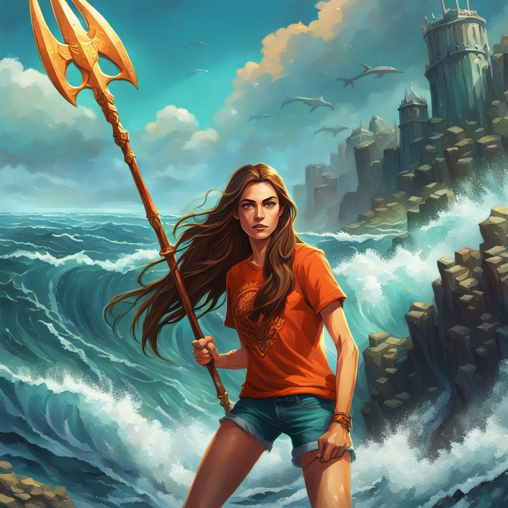 Teenage Demigod Controls Ocean with Trident