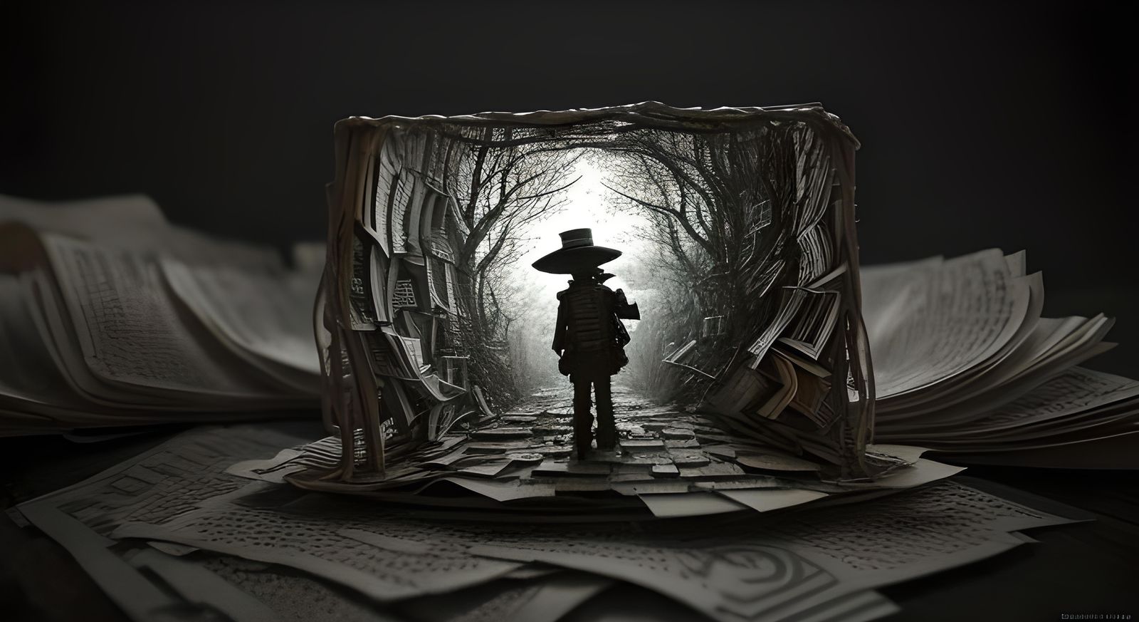 Newspaper Boy: Hyperrealistic Whimsical Digital Art