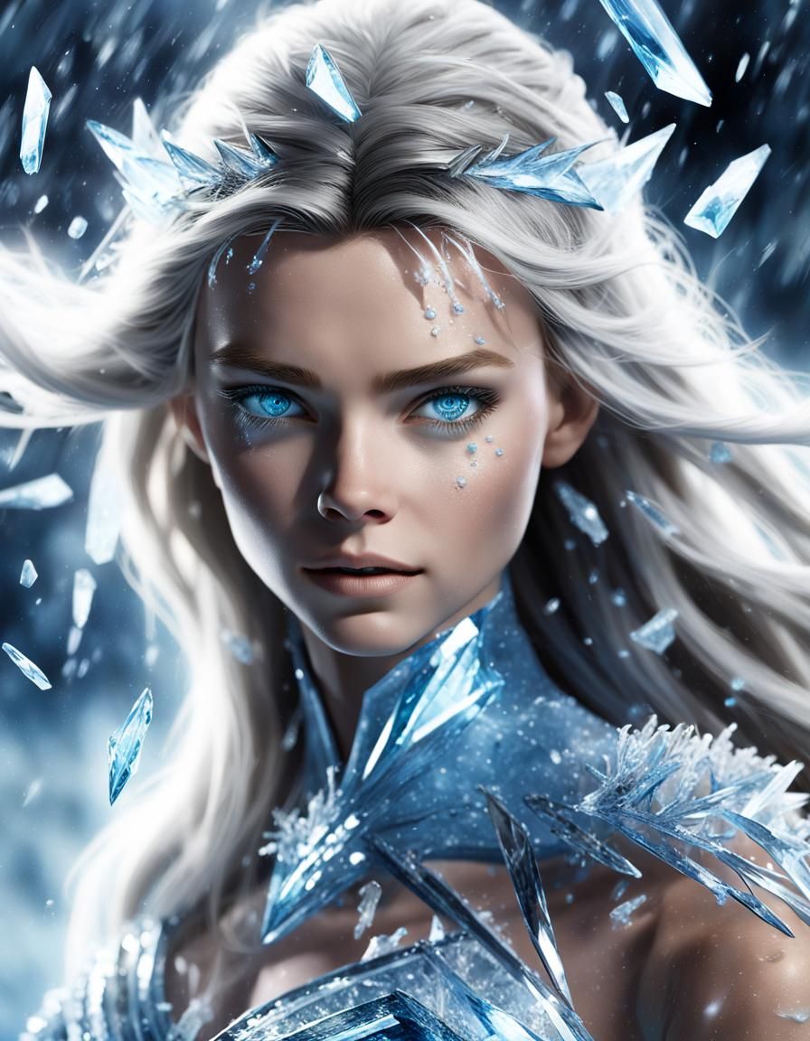 Killer Frost: Icy Power in Digital Art