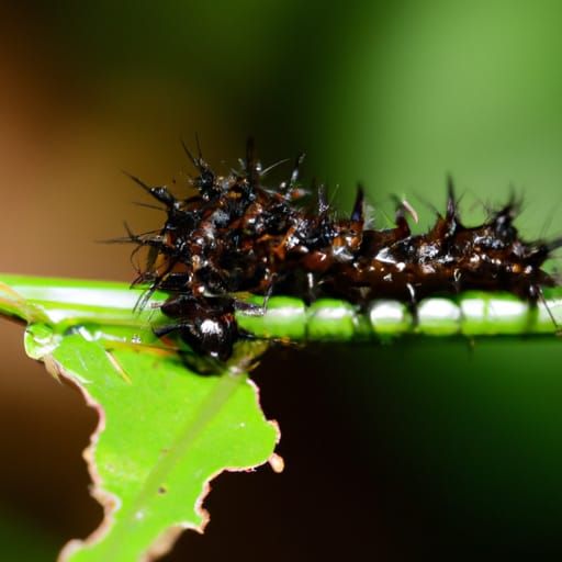 Caterpillar on a Leaf