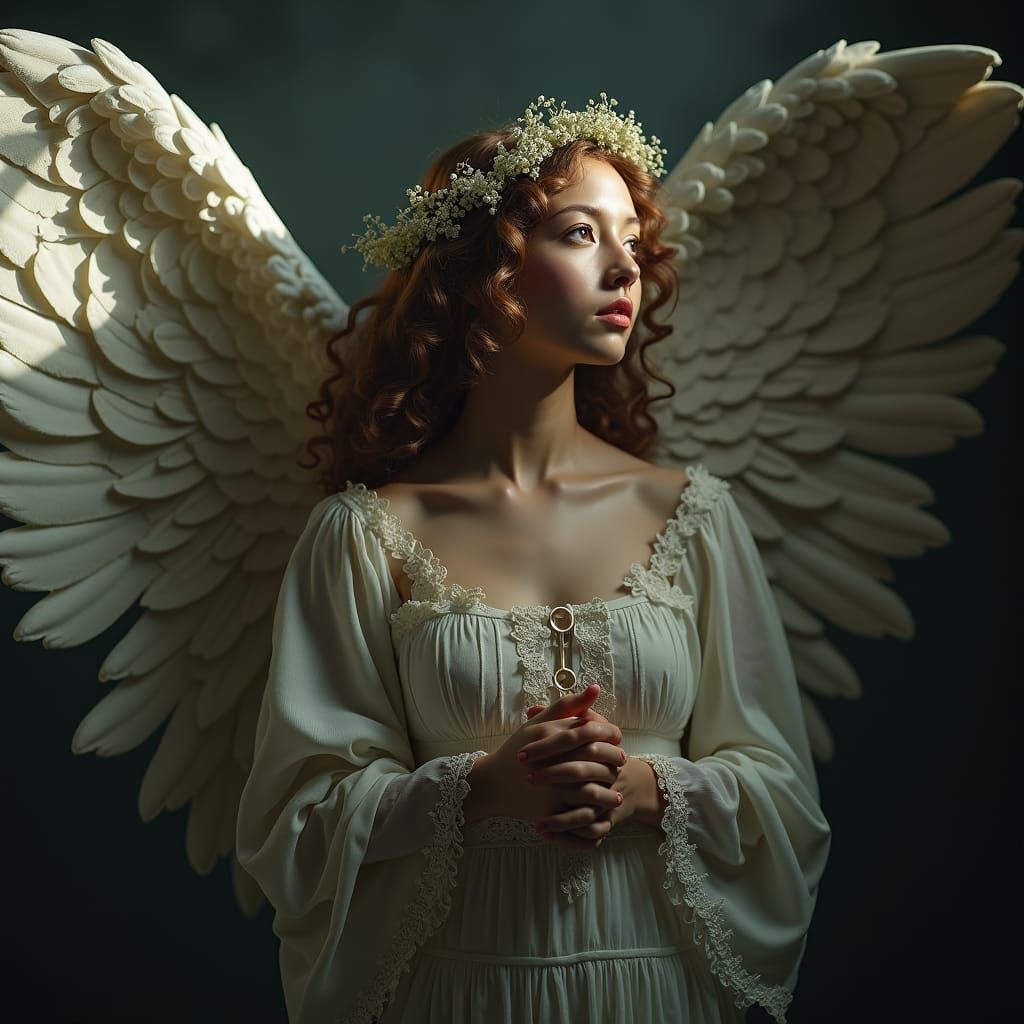 Hyperrealistic Angel with Intricate Details